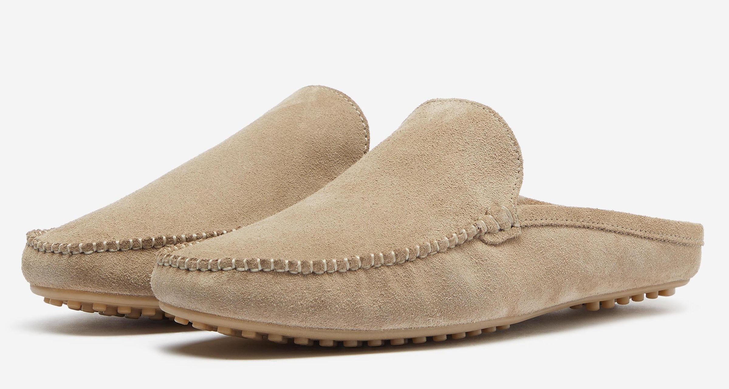 Gomes Stone Moccasin Slippers | Men's Slippers | Oliver Sweeney