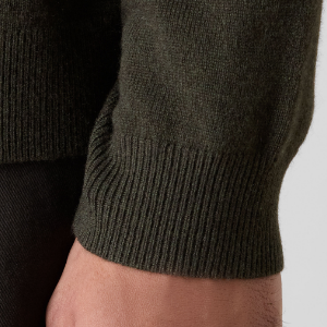 Closeup of Ribbed cuffs & hem