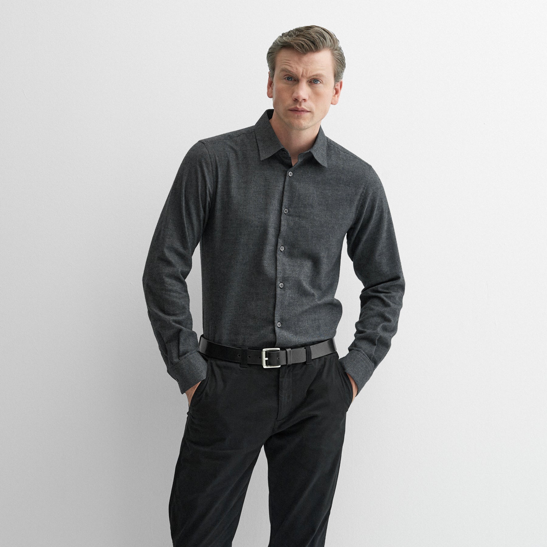 Hawkesworth Charcoal Shirt Men's Shirts Oliver Sweeney
