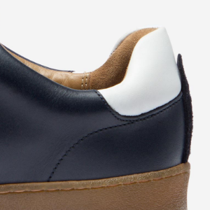 Closeup of Contrast leather heel counter