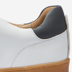 Closeup of Contrast leather heel counter