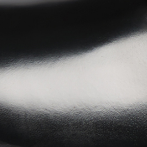 Closeup of High shine calf leather upper