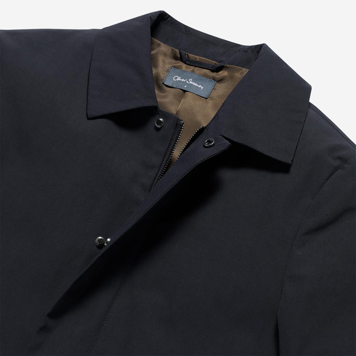 Huntingfield Navy Mac | Men's Coats & Jackets | Oliver Sweeney