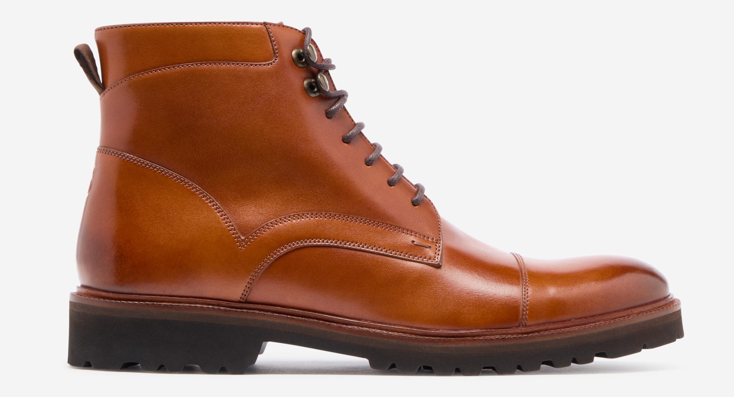 Hareden Cognac Leather Derby Boots Men's Boots Oliver Sweeney