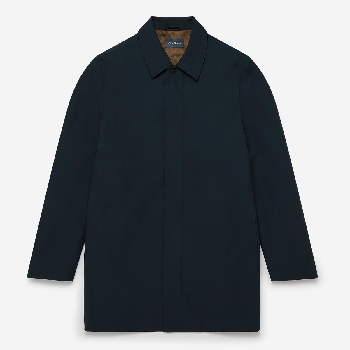Navy blue mens mac store