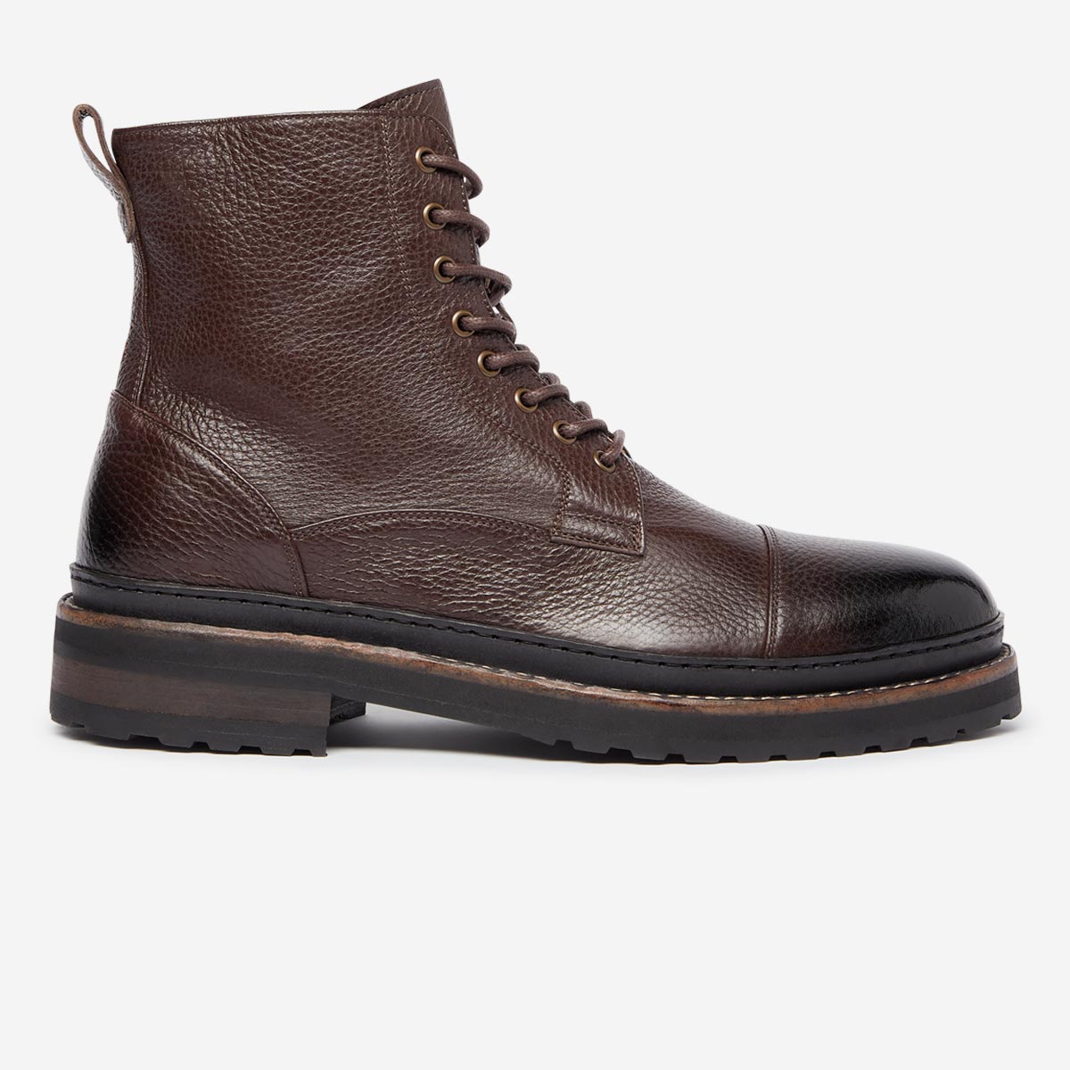 Kamma Brown | Leather Military Boots | Men's Boots | Oliver Sweeney