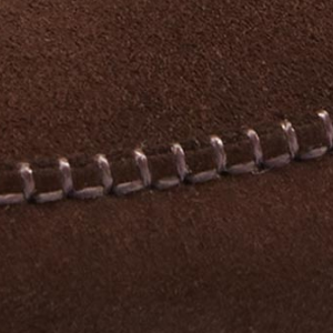 Closeup of Tonal moccasin stitching