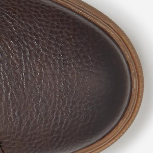 Closeup of Hand-burnished toe