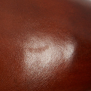Closeup of Antiqued calf leather upper