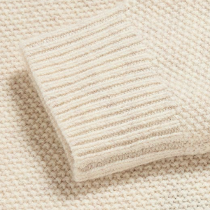 Closeup of Ribbed cuffs & hem