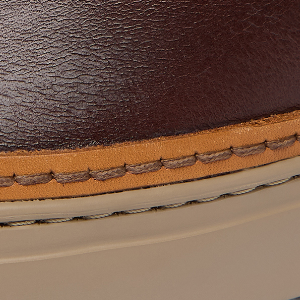 Closeup of Extended leather rand