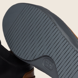 Closeup of Rubber cupsole with durable tread