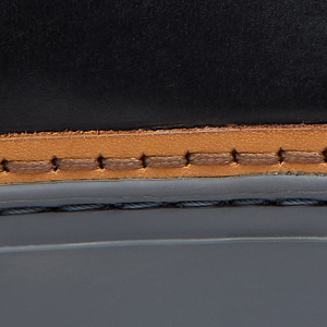 Closeup of Extended leather rand