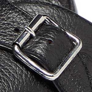 Closeup of Polished metal buckles