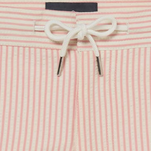 Closeup of Drawstring waistband with metal aglets