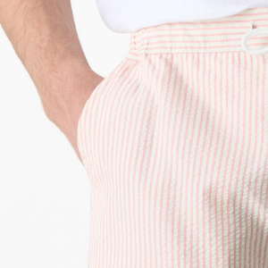 Closeup of 2 side slant pockets & jetted back pocket