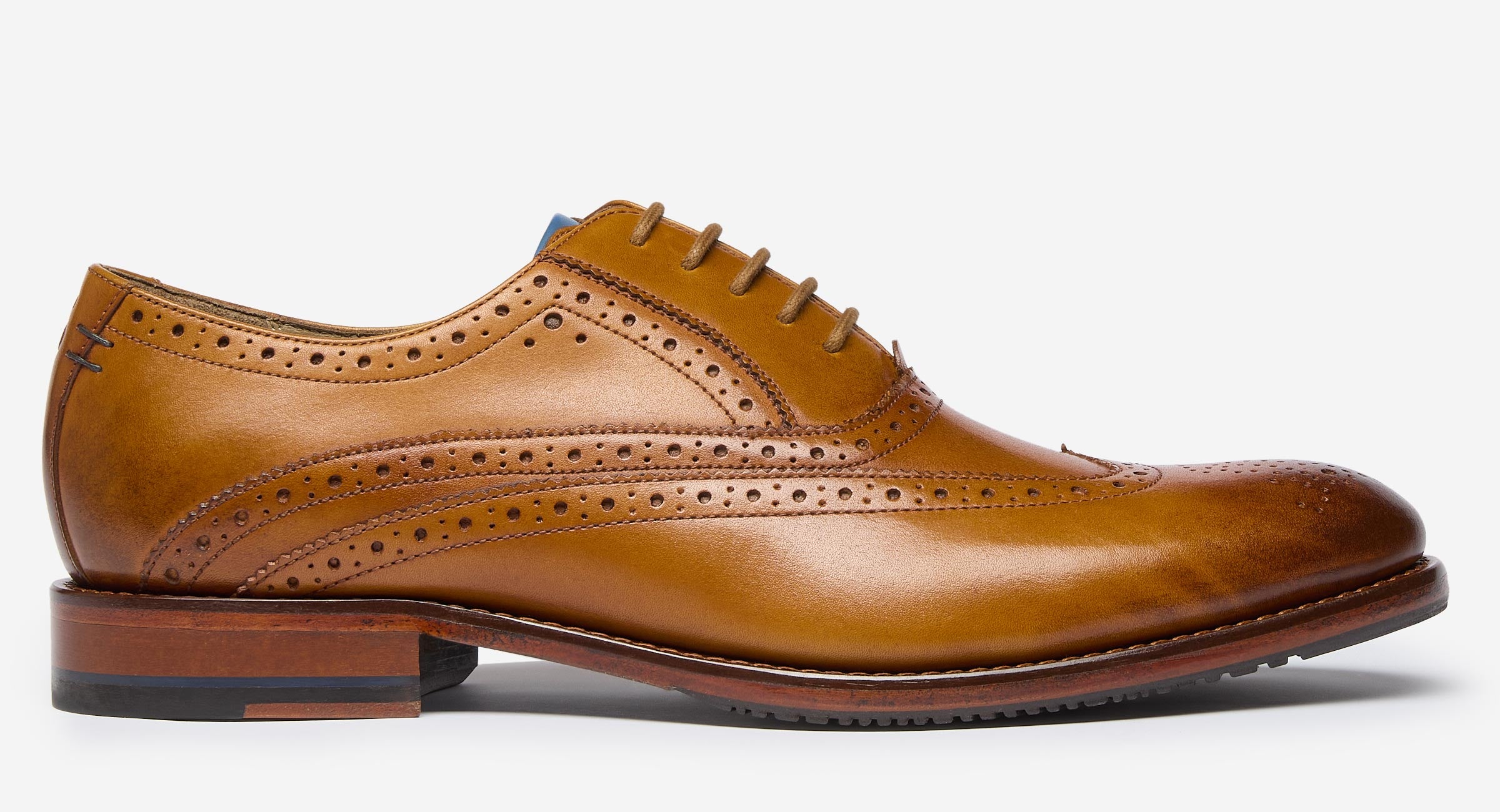 Tan Traditional Brogues Ledwell Light Tan Oxford Brogues Men's