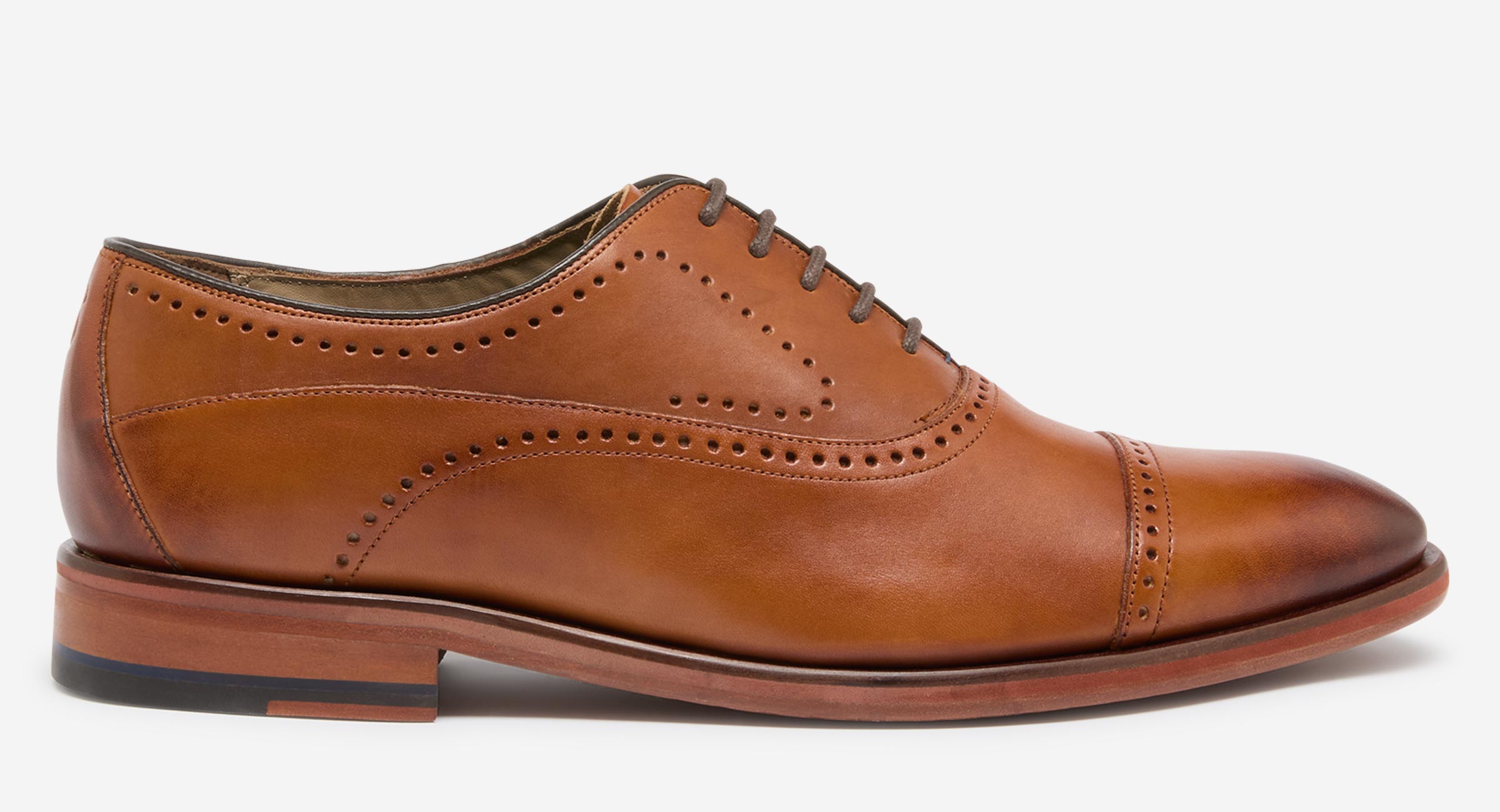 Mallory Tan | Calf Leather Oxford Shoe | Men display picture 1