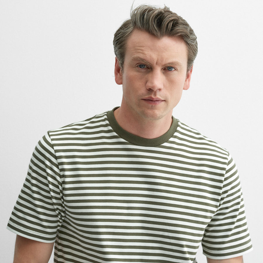 Men's Khaki Striped Shirt main image 0