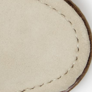 Closeup of Tonal moccasin stitching