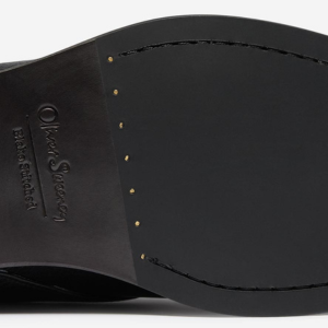 Closeup of Leather sole with rubber forepart