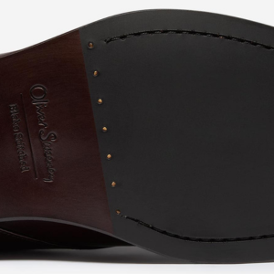 Closeup of Leather sole with rubber forepart