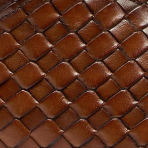 Closeup of Handwoven leather