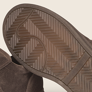 Closeup of Low profile natural rubber sole