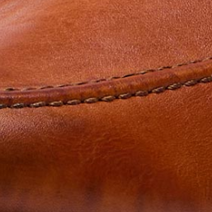 Closeup of Hand-finished calf leather upper