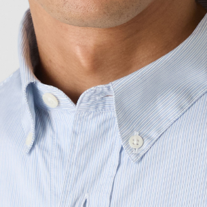 Closeup of Button down collar
