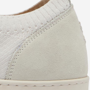 Closeup of Calf suede heel counter & facings