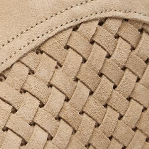 Closeup of Calf suede upper