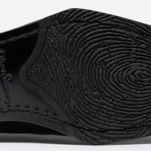 Closeup of Leather sole with rubber forepart