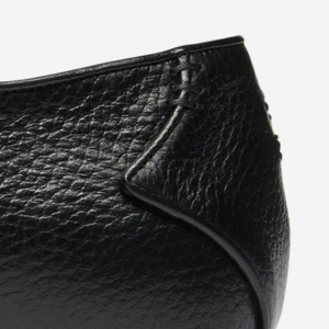 Closeup of Flared heel counter panel