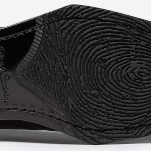 Closeup of Leather sole with rubber forepart