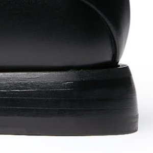 Closeup of Flared heel counter