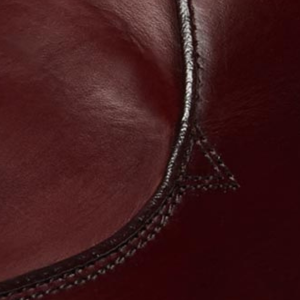 Closeup of Piped topline & seams