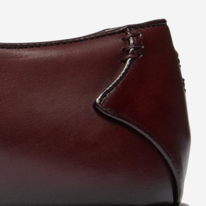 Closeup of Flared heel counter panel