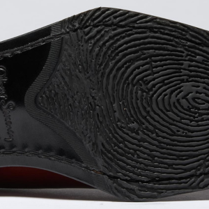 Closeup of Leather sole with rubber forepart