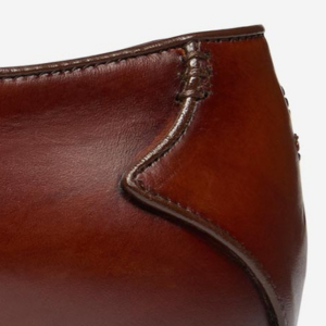 Closeup of Flared heel counter panel