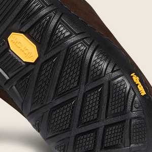 Closeup of Low-profile 'wraparound' Vibram rubber sole