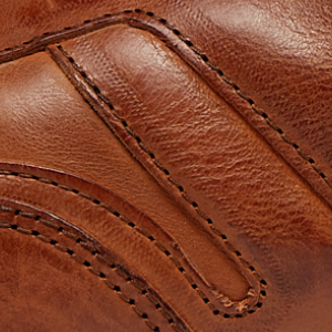 Closeup of Hand-finished calf leather upper