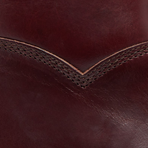 Closeup of Pull-up calf leather upper