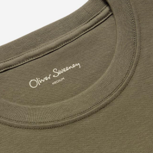 Closeup of Ribbed crew neck