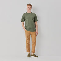 Palmela Khaki Cotton T-Shirt | Men's T-Shirts | Oliver Sweeney