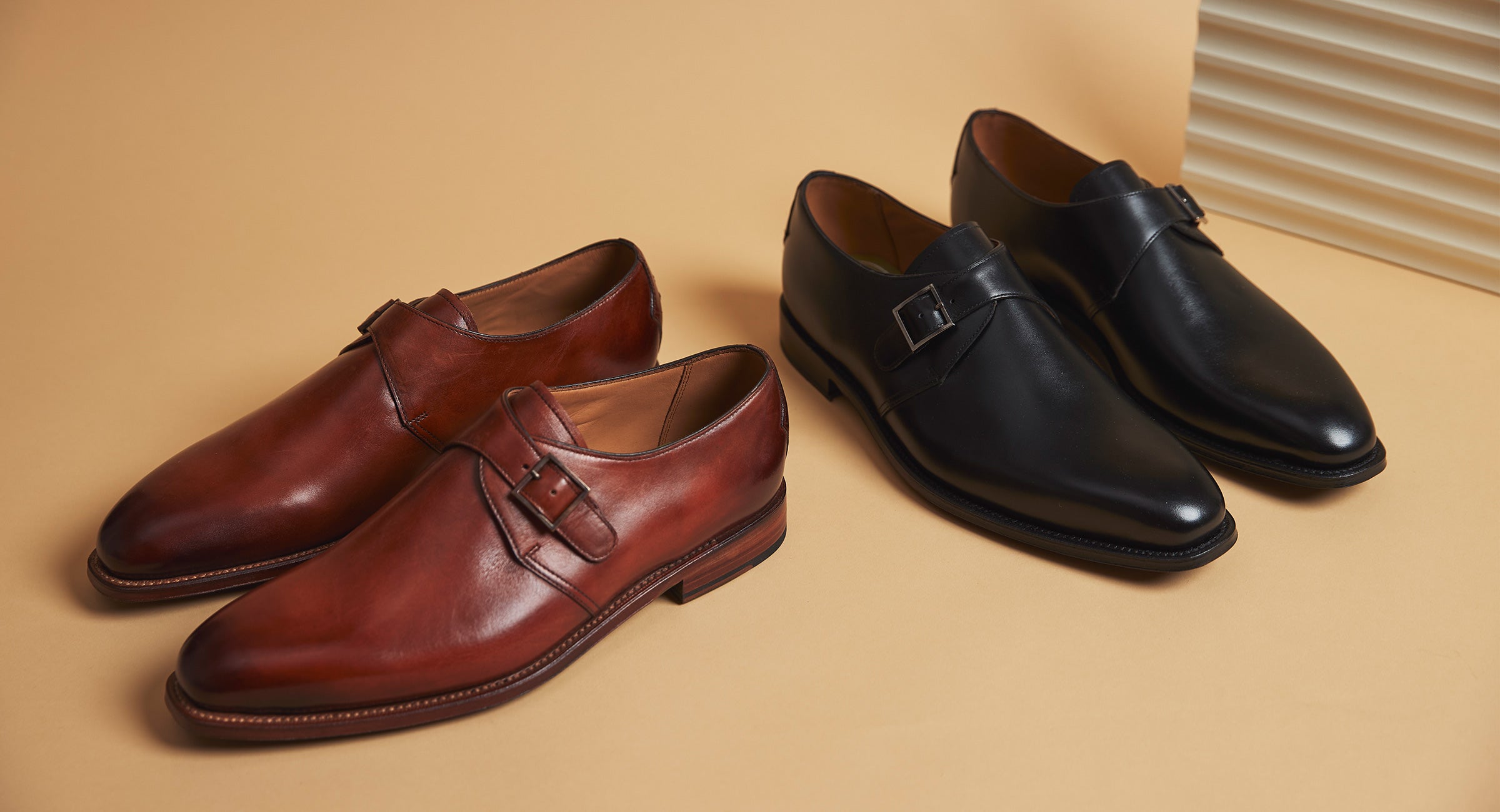Idbury Tan Monk Shoes | Men