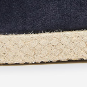 Closeup of Woven jute sole edge