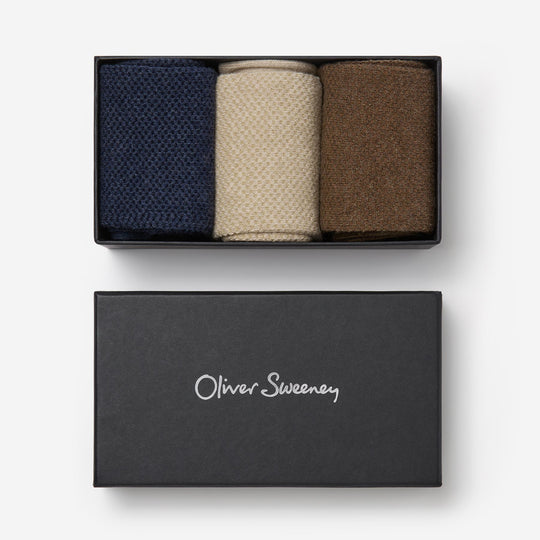 Sock Box Chocolate/Navy/Putty