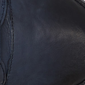 Closeup of Antiqued calf leather upper