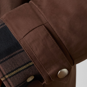 Closeup of Adjustable cuff snaps